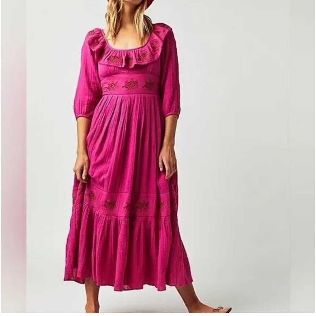 Free People Lovers Lane Maxi Dress Size M